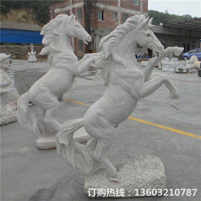 廠家定制廣場花崗巖馬石雕 公園石馬雕刻 飛奔馬動物園林雕塑擺件1