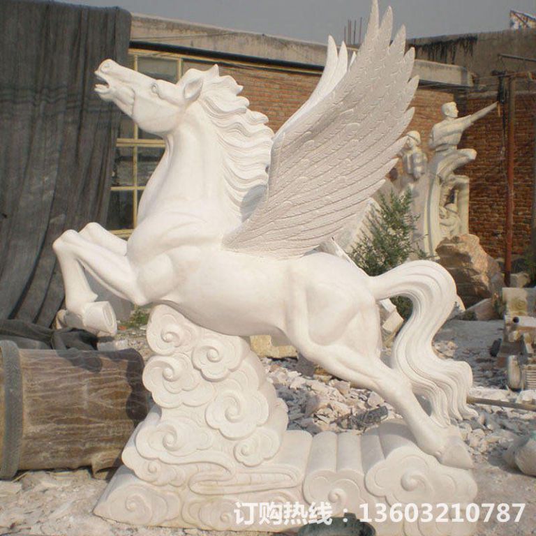 廠家定制廣場花崗巖馬石雕 公園石馬雕刻 飛奔馬動物園林雕塑擺件3