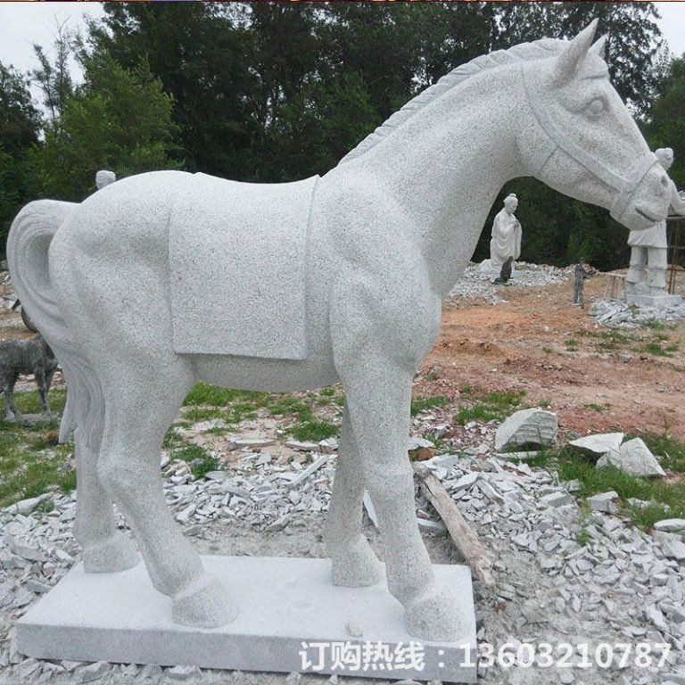 廠家定制廣場花崗巖馬石雕 公園石馬雕刻 飛奔馬動物園林雕塑擺件5