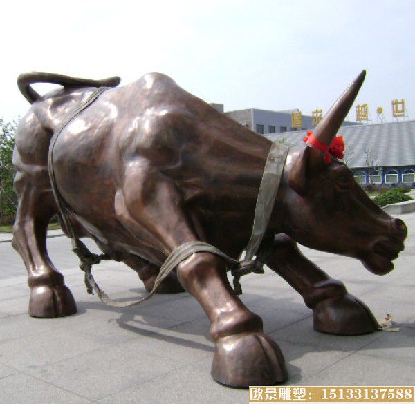 铜牛雕塑，铸铜牛雕塑
