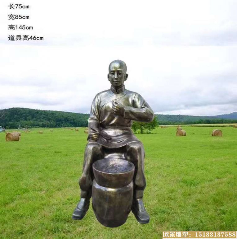 中医文化人物雕塑 玻璃钢人物雕塑6