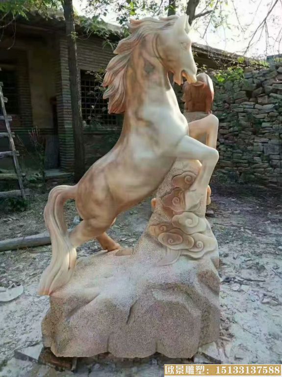 十二生肖石雕马 动物石雕塑制作厂家