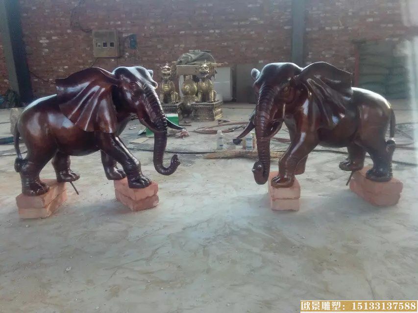 大象铜雕塑 动物铜雕