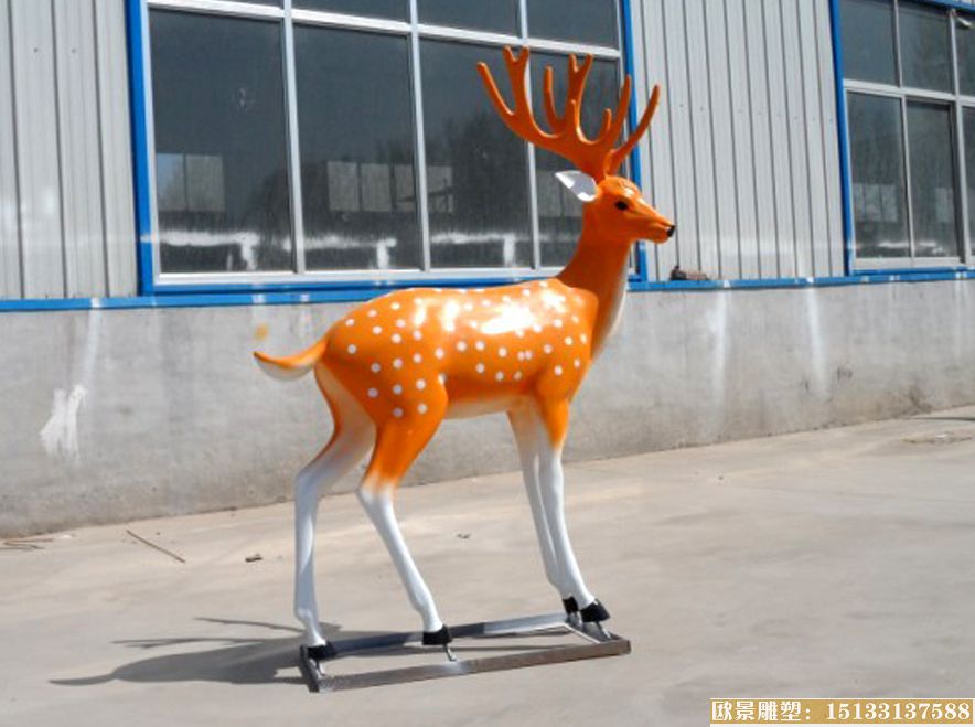 梅花鹿动物雕塑 鹿雕塑制作厂家